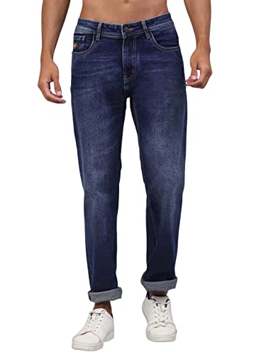 Image of LOUIS STITCH Mens Jeans Italian Cloth Denim Mid Rise Super Stretch Butter Comfort Relaxed Fit Jeans for Men (LSJNC-BU92)