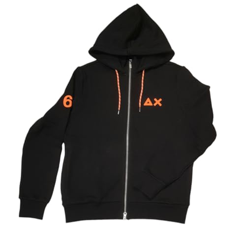Felpa Logo Nero F43119 Sun68 sweat homme col rond casual