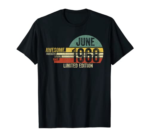 Cumpleaños Edición Limitada Impresionante Desde Junio 1968 Camiseta