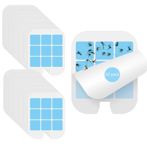 20 Pack Refill Glue Cards Compatible with Safer Home Fly Trap Refill Applicable to SH502SH50323005-06 and DT3005WDT3005W-DS3 Flying Insect Trap Refill Replacement