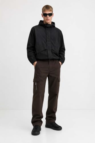 Image of Lymio Men Cargo | Cotton Cargo Pants for Men | Regular Fit High Rise Solid Pants (117-120)