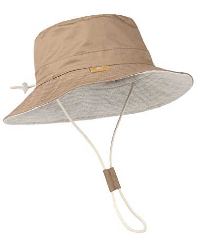 Image of Baby Sun Hat for Boy Girl Toddler Summer Bucket Hat Kids Sun Protection Beach Hat Cotton Baby Hats