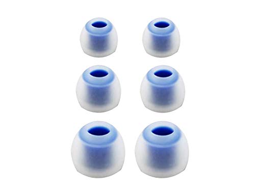 NICKSTON 6pcs (CL-BL)- S/M/L Replacement Set Earbuds Eartips Compatible with Jaybird Freedom F5, Jaybird X4, X3 and Jaybird Run Wireless in Ear Earphones Headphones