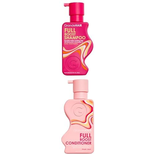 Grande Cosmetics Shampoo & Conditioner For Women, Cleanses, Exfoliates & Reduces Fallout For Fuller Looking Hair, Sulfate-Free