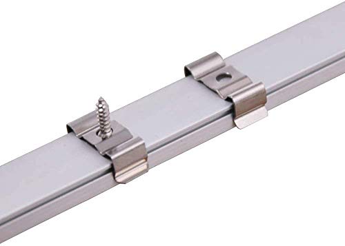 6x6.6ft LED Strip Aluminum Channel - Starlandled LED Track Profile System with Milky Cover Diffusers, End Caps and Mounting Clips for LED Strip Light Easy Installations - Thumbnail 4