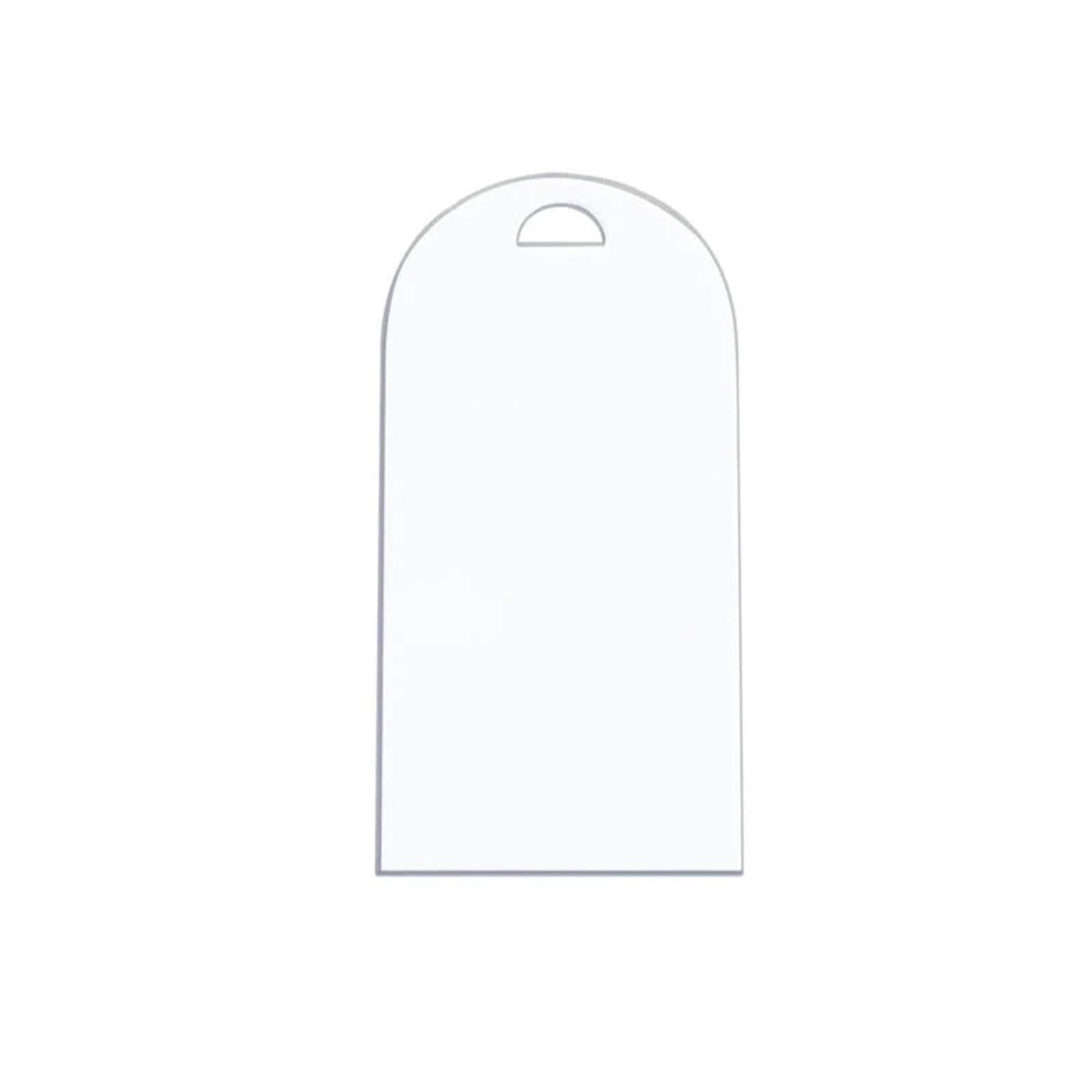 Platzkarten aus Acryl, blanko, gewölbt, für Hochzeiten, mattiert und transparent, 40 Stück