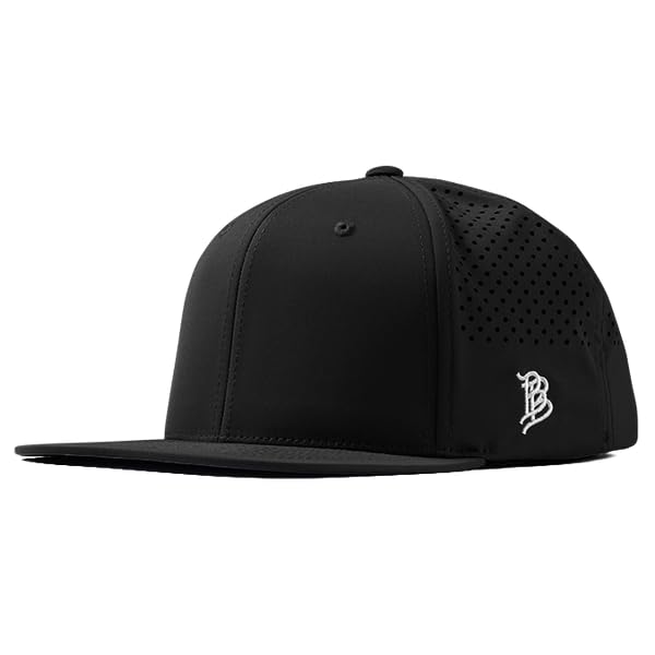 Image of Branded Bills Bare Flat Performance Hat for Men | Flexfit Sweatband, Adjustable, Quick Dry & Water Repellent Baseball Cap