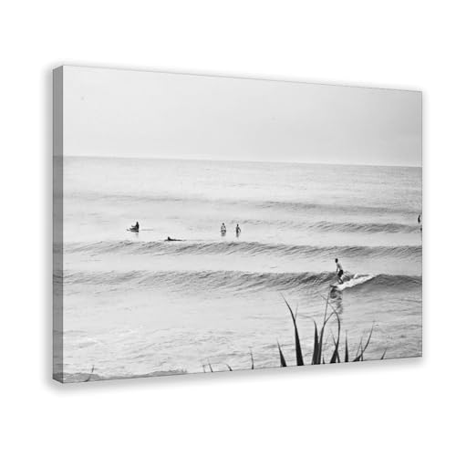Toile surf noir et blanc pour transformer un mur vide et triste