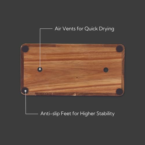 Kitchendao KD20316 Xl Acacia Wood Universal Knife Block Holder thumb #5