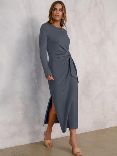 Image of ANRABESS Women's Fall Long Sleeve Casual Maxi Dress