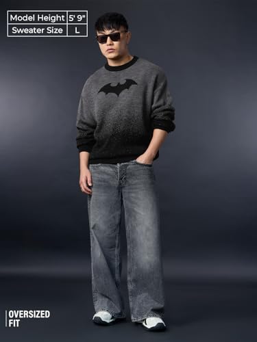 The Souled Store Batman Gradient Logo Pullover Sweater - Image 6