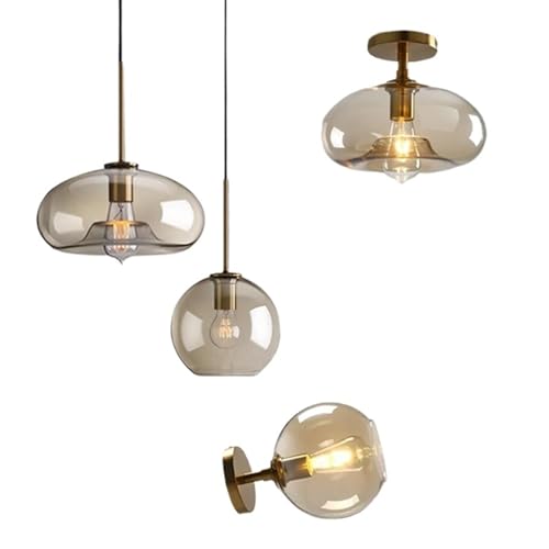 Suspension moderne en verre plafonnier chambre salon restaurant couloir nordique