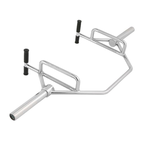 Barra Hexagonal Abierta Cromada Fitness Tech con Doble Agarre para Peso Muerto, Sentadillas y Farmer's Carry, Open Trap Bar 315 kg con Mango Knurling y Grip de Goma Ergonomico