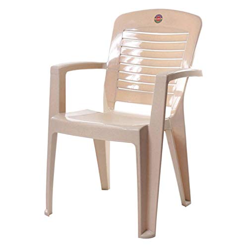Image of CELLO Lumina Chair Set Pack of 2 - Marble Beige | Strong and Durable | Easy to Clean | Chair for Living Room, Bed Room, Kitchen, Office Room, Outdoor | 3 Years Warranty