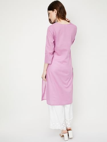 Image of Max Women's Cotton Blend Regular Fit Casual Kurta