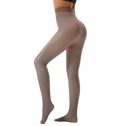Legging polaire doublé argenté JCVBN pantalon chaud hiver entrejambe unique