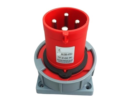 Prise de courant 125A 4P 380V SFN-6442 : sécurité maximale pour réseaux triphasés d'usine