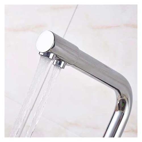 Robinet purificateur à points beiges en nickel brossé haut de gamme pour évier