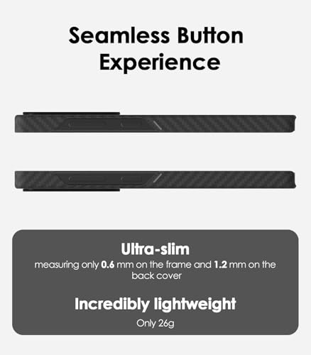 Image of Aulumu S25 Ultra Galaxy Aramid Fiber Magnetic Basic Case | 1500D Ultra Slim Woven | Compatible With Magsafe | Passive Cooling Samsung Galaxy S25 Ultra Case, Black