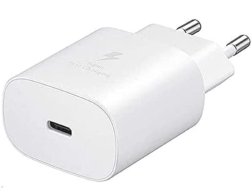 Image of Original Samsung 25W USB-C Super Fast Charger for Samsung S23 FE 5G Mobile True 25W Pd Charging Adapter Compatible for Galaxy S23 FE / S23 / S23 Plus Phone (White).