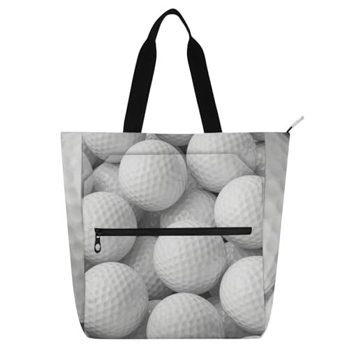 Bolsa reutilizable con cremallera y diseño de pelotas de golf