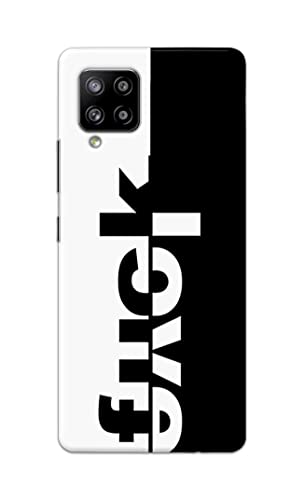Image of PRINTFIDAA One Words Fukc Love Creative Art Innovative Wonderfull Printed Designer Hard Case for Samsung Galaxy A42 5G Back Cover -(e) RPM1003