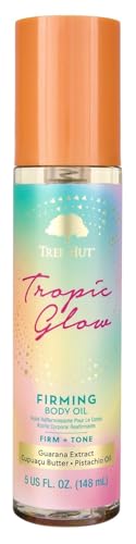 Tree Hut Tropic Glow Firming Body Oil, Hydrating Oil with Cupuacu Butter, Made with Guarana & Pistachio for Glowing Skin, 5 fl oz