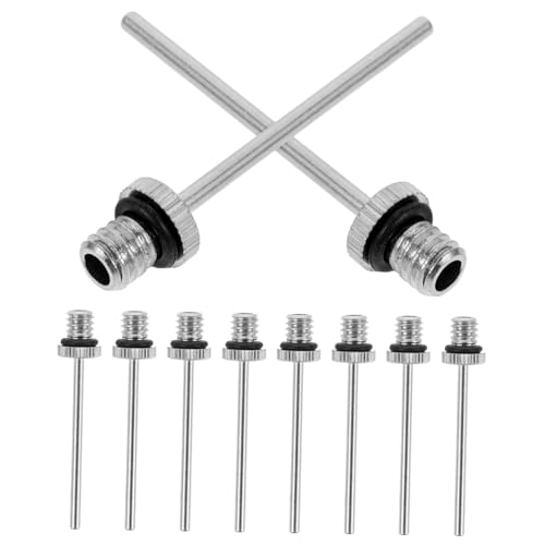 Amosfun 10 Pièces Aiguille à gaz gonfler Aiguille de Pompe de Basket-Ball Pompe à Billes air Aiguilles de gonflage pour Ballons de Sport Aiguille de Pompe en métal Silver