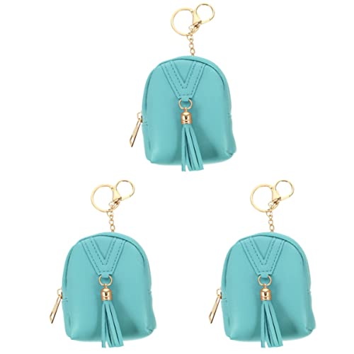 VALICLUD 3pcs Tassel Chain Key Id Cash Fillers Fashionable Christmas Cards Holiday Lovely Back Elegant Party Zip Light Supplies Practical Wallet Change Wallets Phone Girls Keychain