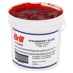 HC Brill Strawberry Glaze Filling - 20 Pound Bulk Pail - Ready-to-Use Fruit Topping for Bakery & Foodservice - 1 each product thumbnail 3