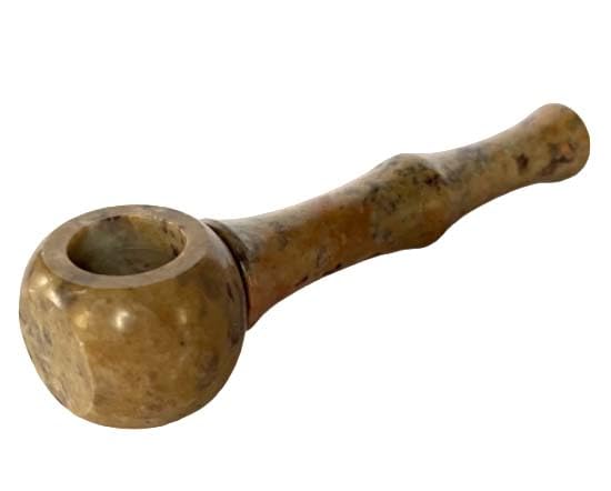 Deshi Handmade Clay Stone or Stone Chillum Smoking Pipe 3 Inch Chillum Unique Design