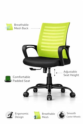 Image of Ergonomic 360 Swivel Office Chair for Home & Office Work with Back Support |Tilting & Height Adjustable Mechanism | Revolving Computer Chair for Home Study Use | Gaming Style Boss Chair