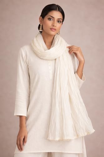 Image of Cotton Plain Solid Color Dupatta Soft Lightweight Dupatta for Women