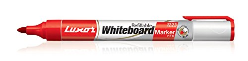Image of Luxor White Board Marker Pens, Red - Pack of 10