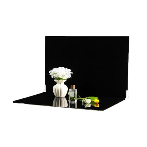 SITTO 両面背景ボード マットと鏡面背景ボード 2枚セット 30×40cm 防水防塵 清潔やすい 黒背景 ジュエリー撮影/静物/デスクトップ撮影/マクロアクセサリー/美食撮影に適用