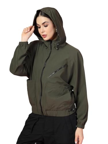 Image of CHKOKKO Sunscreen Jacket for Women Hooded Zipper Sports Jacket | UV Protection | Sun Protective | Lightweight Water Resistant | Riding Biker | Outdoor Travel Gym Running