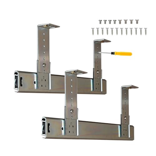 V3VOGUE Guías Correderas para Cajones Y Bandejas Porta-teclados, Montaje Bajo Escritorio, Regulables En Altura, para Mesa del Ordenador, Armarios Y Garajes, Guías Extraible para Estante