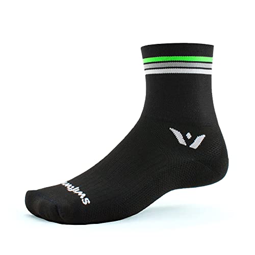 Swiftwick ASPIRE FOUR Trail Running, Cycling Crew Socks, Firm Compression Fit