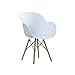 Totò Piccinni Sedia di Design Tulipano Moderna, in Polipropilene L59xP58xH83cm (Bianco, 1)