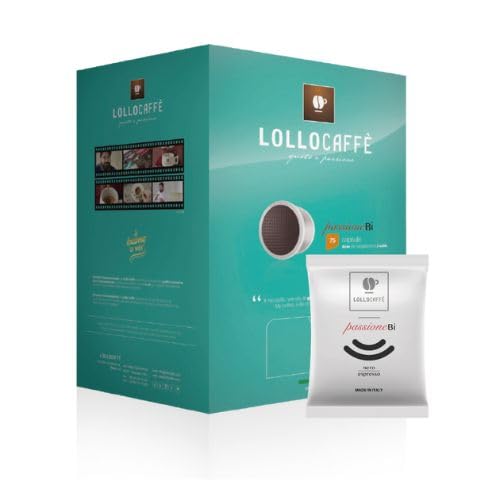 75 Cialde Capsule Caffe LOLLO BIDOSE 14g Espresso Point miscela NERA compatibili per macchine Lavazza Nims - 1 Cartone 75 Capsule da 14g - 150 caffe -