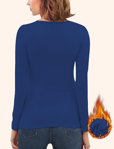 Image of Women's Long Sleeve Thermal Underwear Lightweight Compression Baselayer Shirt Women Clothing Premium Comfort Winter Tops