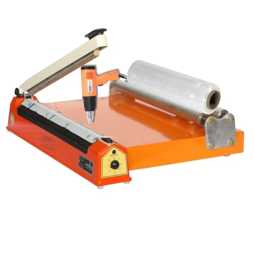 Image of SMART PACK I-Bar Sealer Machine, Heat Sealer, Sealer Machine, Packing and Cutting Machine With Smart Pack's Heat Gun, 16 Inch Polyolefin R oll15 Mic.