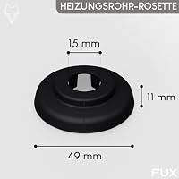 FUX 2 St. Heizungsrohr Rosette 15mm Abdeckung Verkleidung - Einzelrosetten – Ansicht 3