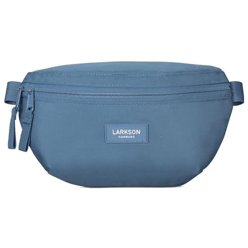 Larkson Marsupio Donna e Uomo Blu - Finn - Cintura Borsa a Tracolla per Festival e Sport - Piccolo Bum Bag Borsellino da Viaggio - Idrorepellente