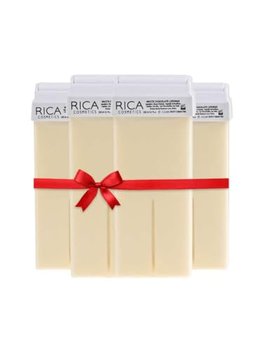 Rica Wax White Chocolate Roll-On Wax Kit - Set of 4 Refills, 100 ML - Made in Italy