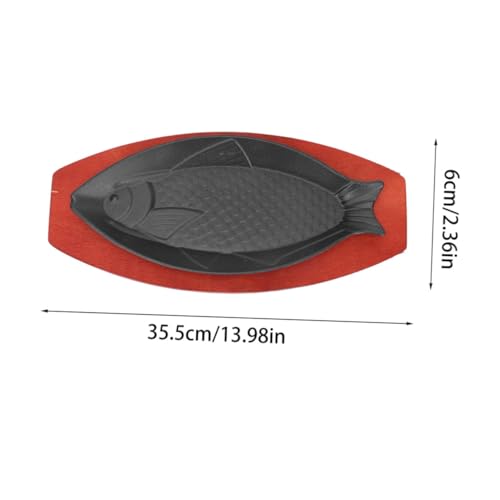 Plaque de cuisson poisson fonte pour barbecue interieur et exterieur - 4