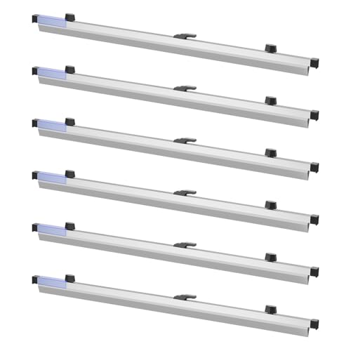 Image of VEVOR Blueprint Clamps, 30 Inches, Blueprint Hanging Clips Binding Strips, Aluminum Construction, Large Document Storage, for Blue Print, Maps, Construction Paper Poster Plans Drawings Arts, Pack of 6