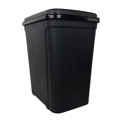 Caneca de basura para cocina 7.6 galones con tapa negra
