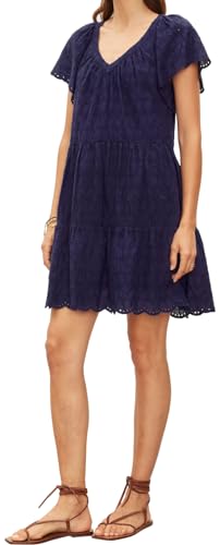 Image of Velvet Women's Wynette Embroidered Cotton Dress