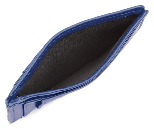 Image of WildHorn Leather Card Holder for Men & Women (Blue)
